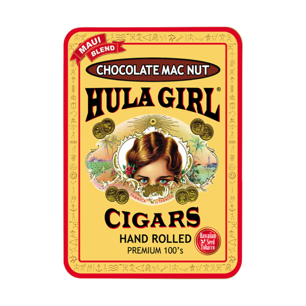 HULA GIRL CHOCOLATE MAC NUT CIGAR 14-8PK TIN